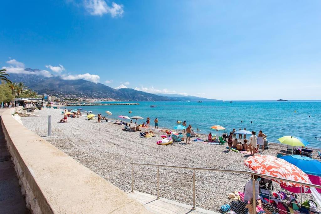 La Perle 2 P Terrasse Vue Mer 1Min Plage Clim Roquebrune-Cap-Martin Exterior photo