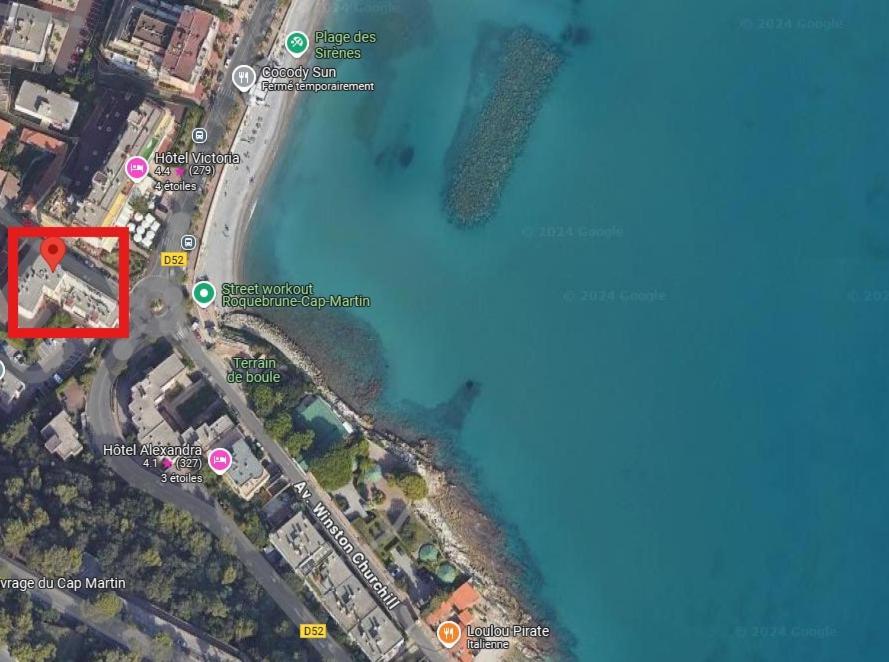 La Perle 2 P Terrasse Vue Mer 1Min Plage Clim Roquebrune-Cap-Martin Exterior photo
